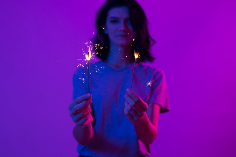 new years celebrations with sparklers