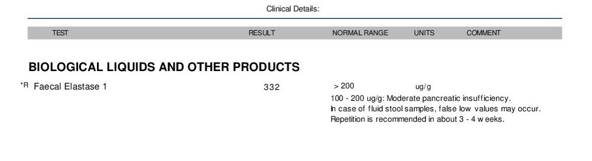 Faecal Elastase Example Home Test