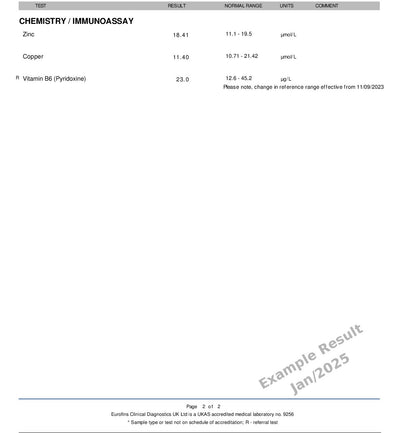 Home Blood Tests-VitaminB6-2 Example