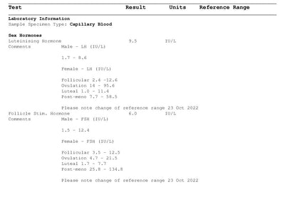 Menopause Matters Home Blood Test Example