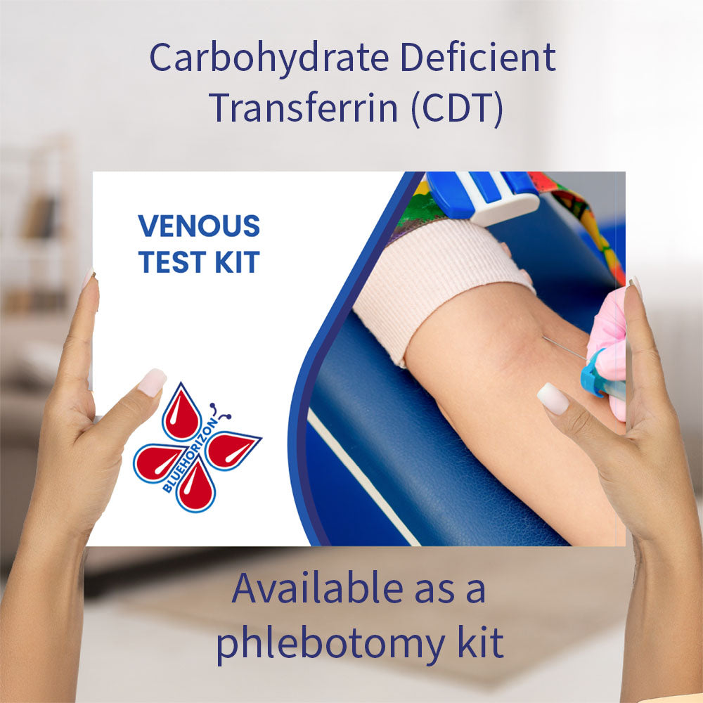 Carbohydrate Deficient Transferrin CDT blood test kit for phlebotomy collection