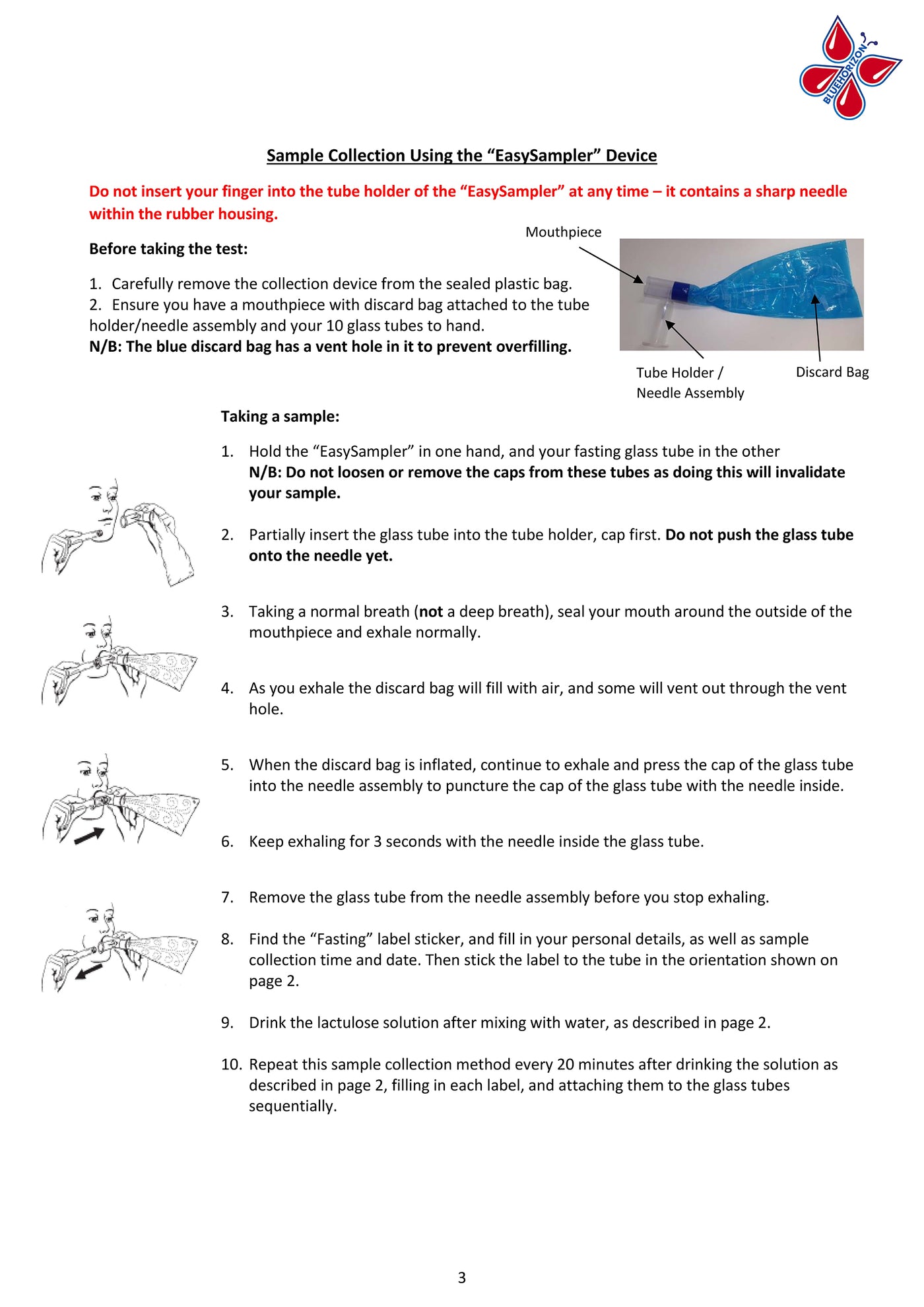 SIBO Home Test Kit Instructions